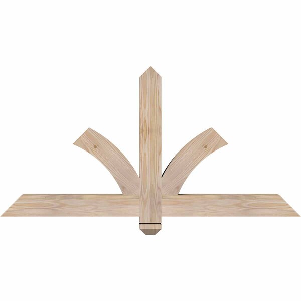 Ekena Millwork Redmond Smooth Timber Gable Bracket, Douglas Fir, 48"W x 24"H x 3 1/2"D x 3 1/2"F, 12/12 Pitch GBW048X24X0404RED00SDF - main